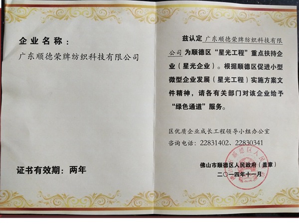 welcome购彩荣获政府重点扶持企业